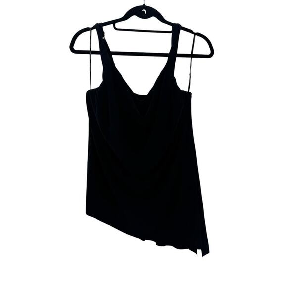 Magicsuit Draped CowlNeck Winnie Tankini Top Adjustable Straps Black Size 8 NWOT - Picture 4 of 11